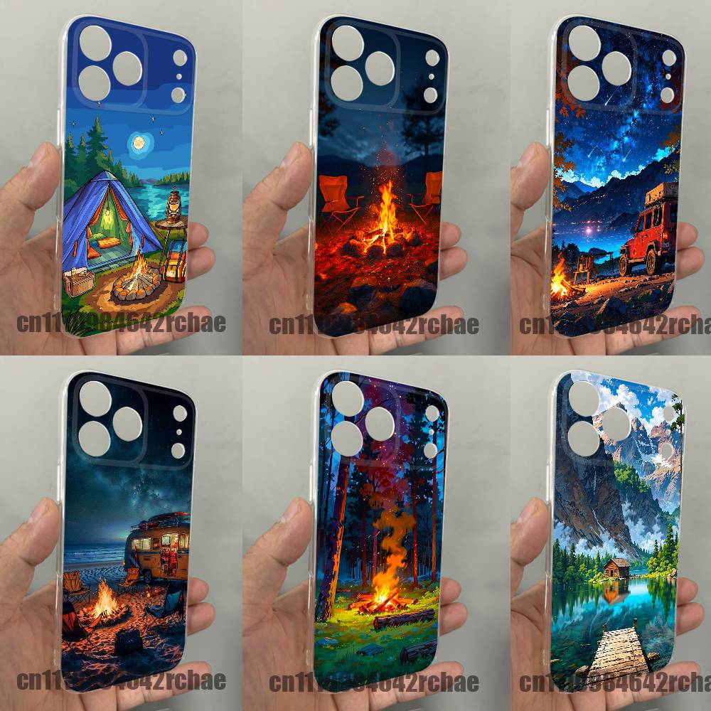 Outdoor Camping Wallpaper - Etui na telefon iPhone 15, 16,
