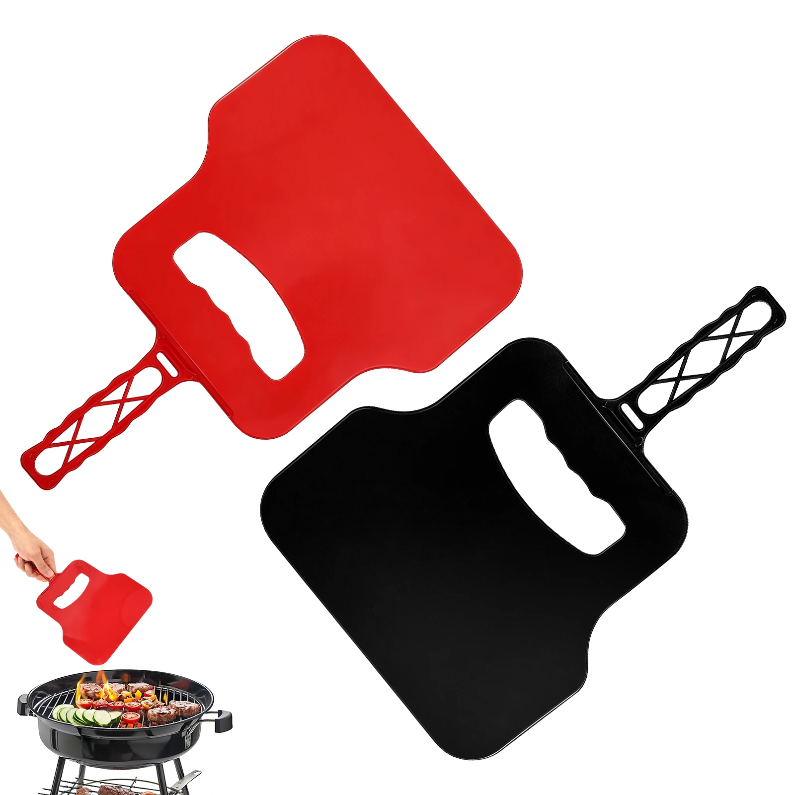 Outdoor Camping Fire - Ręczny wiatraczek z tworzywa sztucznego, przenośny