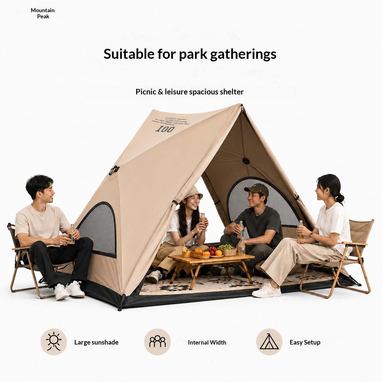 Outdoor Camping Automatic Quick Opening Tent - Automatyczna namiotowa trójkątna chatka, namiot kempingowy,