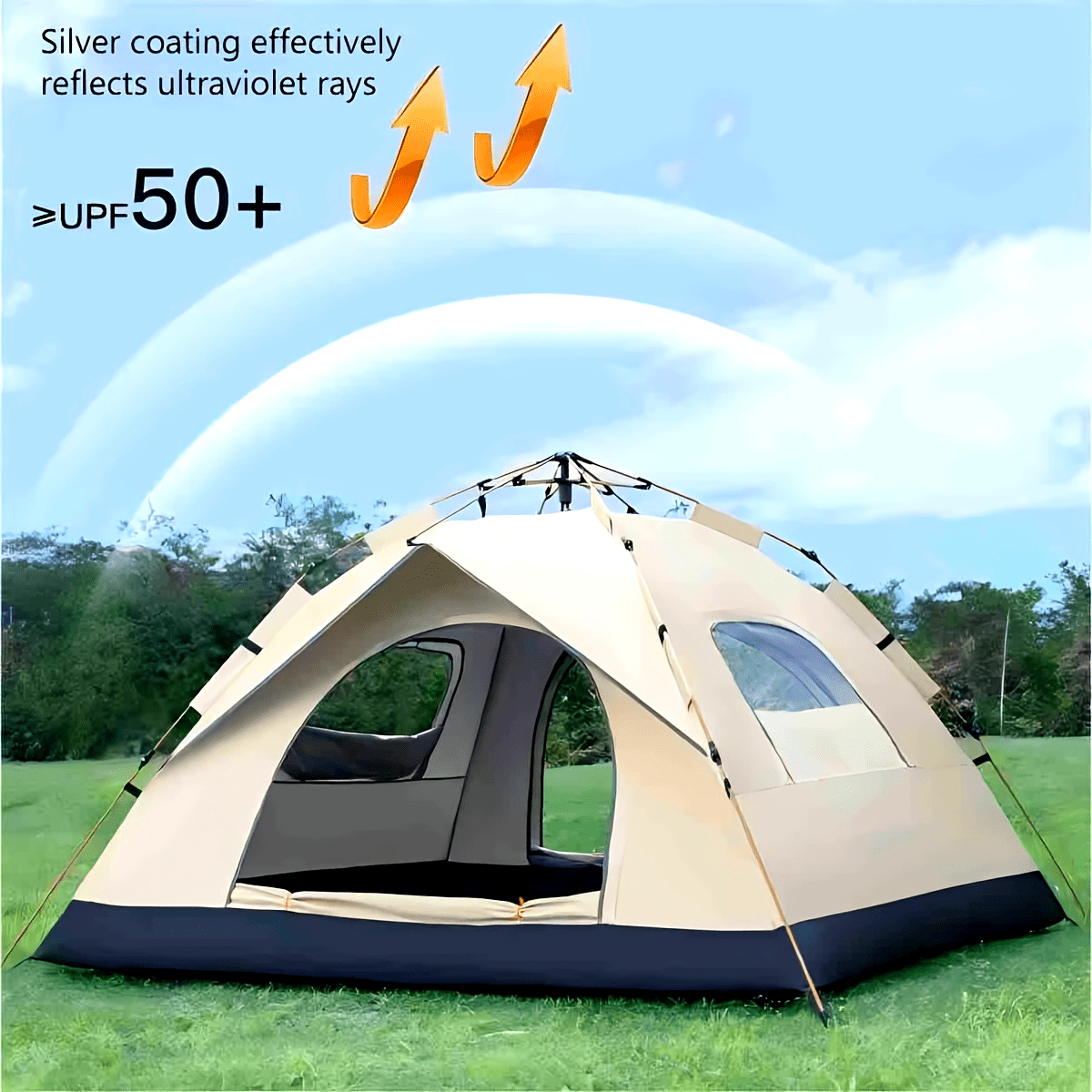Outdoor Camping Automatic Quick Opening Tent - Automatyczny, szybko rozkładany namiot z powłoką