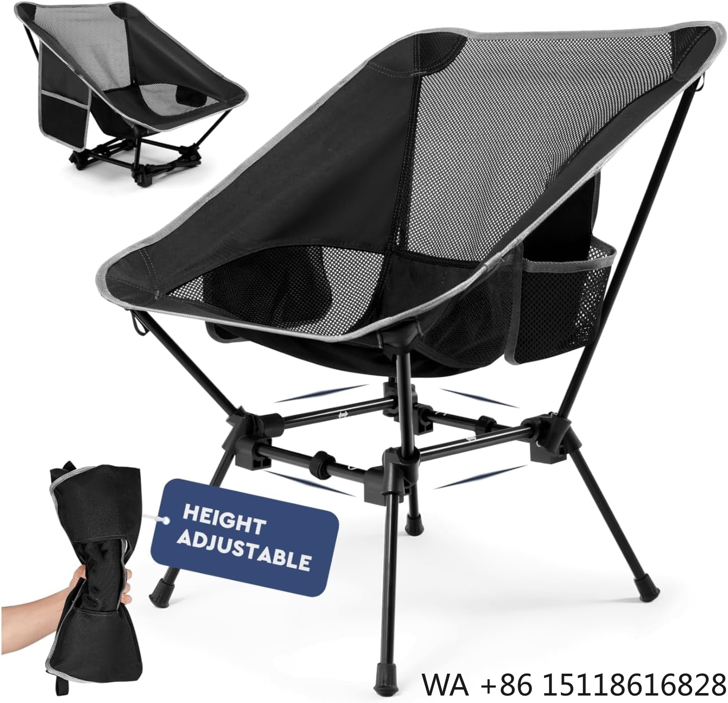 Outdoor Camping Recliner - Lekkie krzesło kempingowe, krzesło kempingowe dla