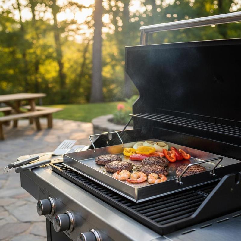 Outdoor Camping Essentials - Uniwersalna płaska płyta grillowa 18x16 cali