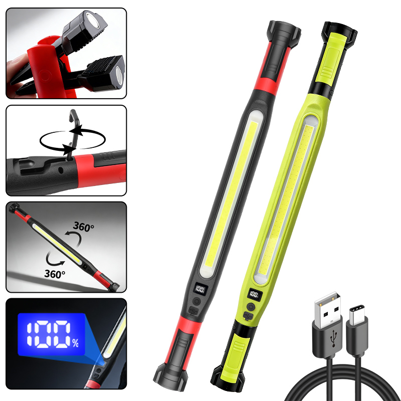 Outdoor Camping Lampe - Lampa robocza COB z ładowaniem Type-C,