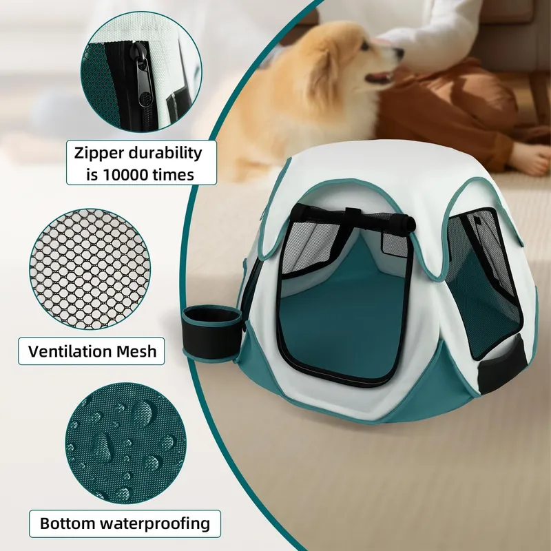 Outdoor Camping Dog Kennel - Przenośna Składana Transporterka dla Zwierząt Małych