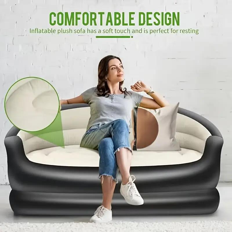 Outdoor Camping Recliner - Nadmuchiwane łóżko turystyczne, podwójna sofa do