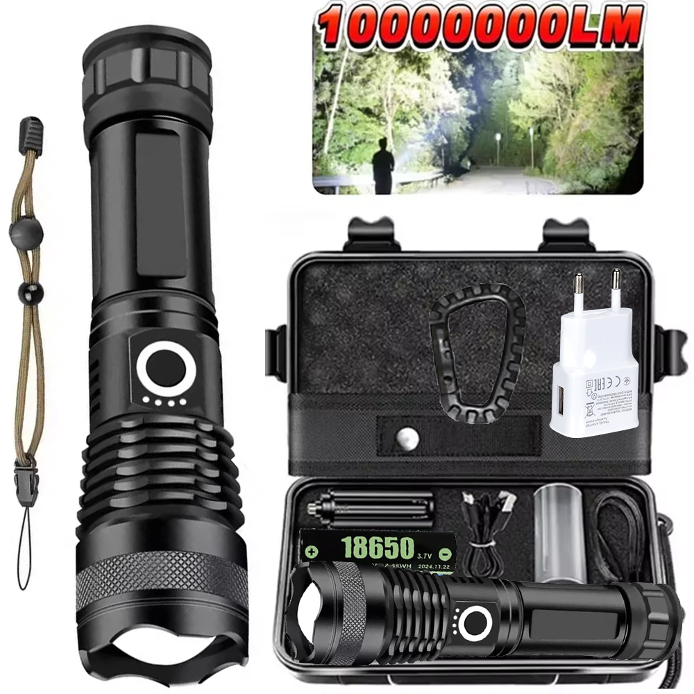 Outdoor Camping Lampe - Latarka LED o dużej mocy, ładowalna,