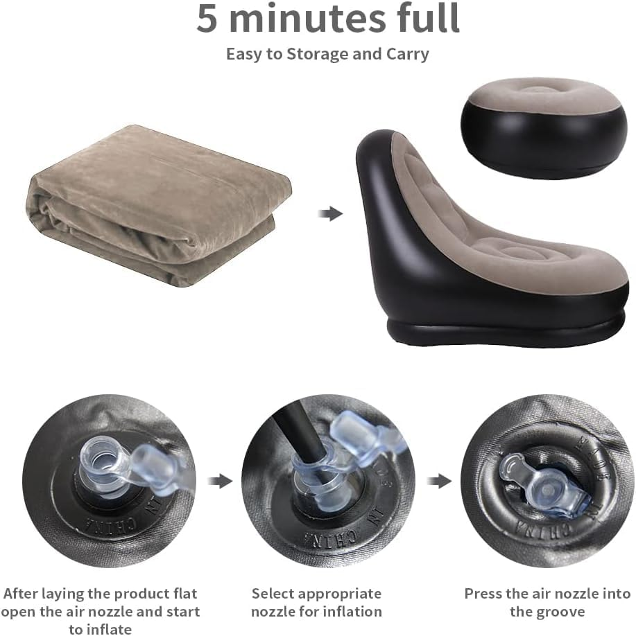 2 szt. Leniwa sofa dmuchana, s – Outdoor Camping Recliner recenzja i cena