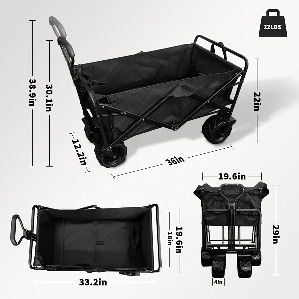 Nowy Duży Wózek Składany z Duż – Outdoor Camping Wagon recenzja i cena