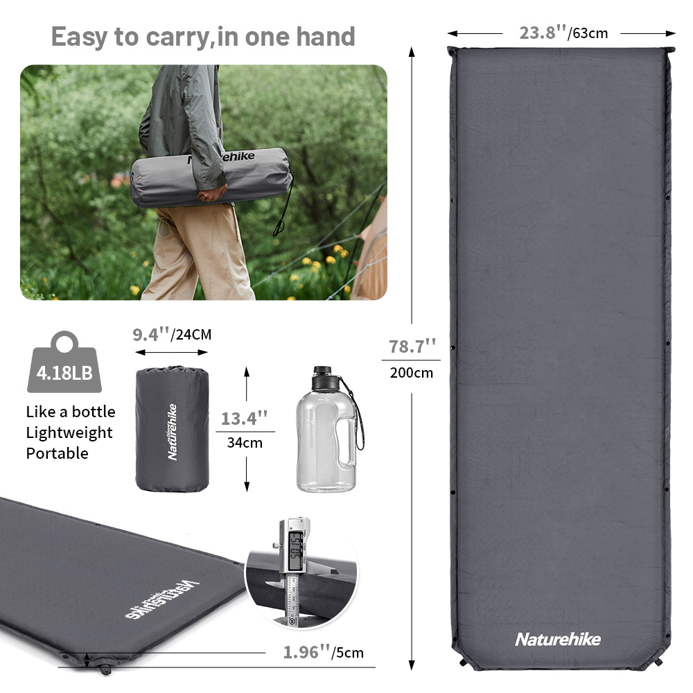 Naturehike Materac samonafukuj – Outdoor Inflatable Camping Tent With Air Pump recenzja i cena