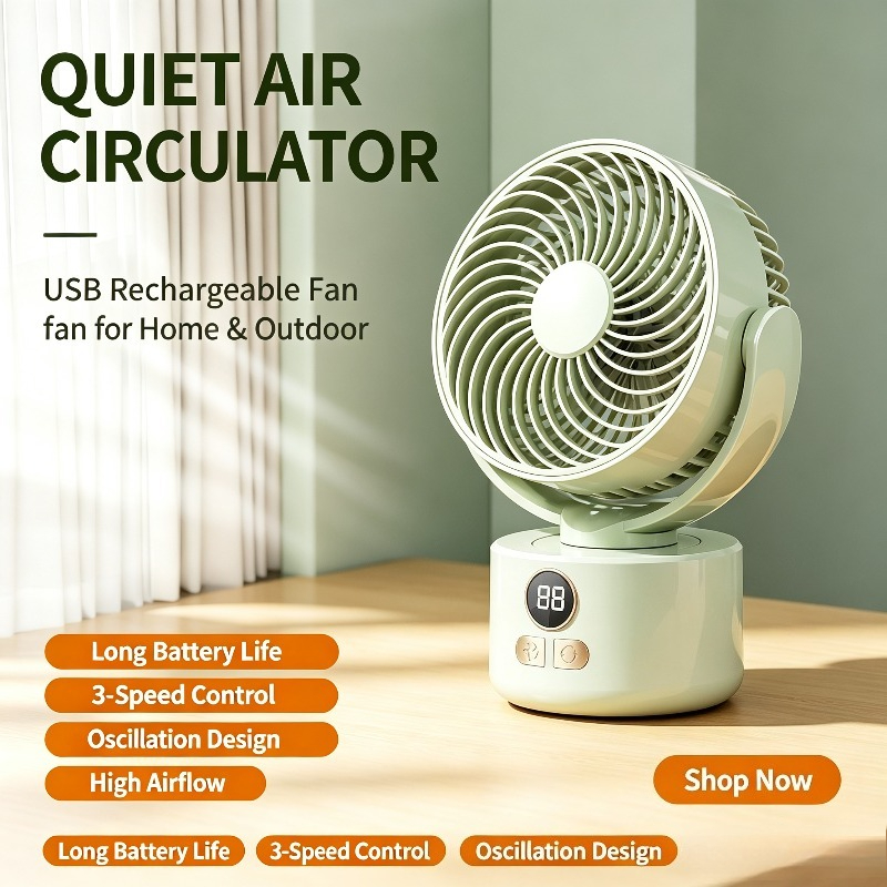 Cichy wentylator USB z funkcją – Outdoor Camping Fans recenzja i cena