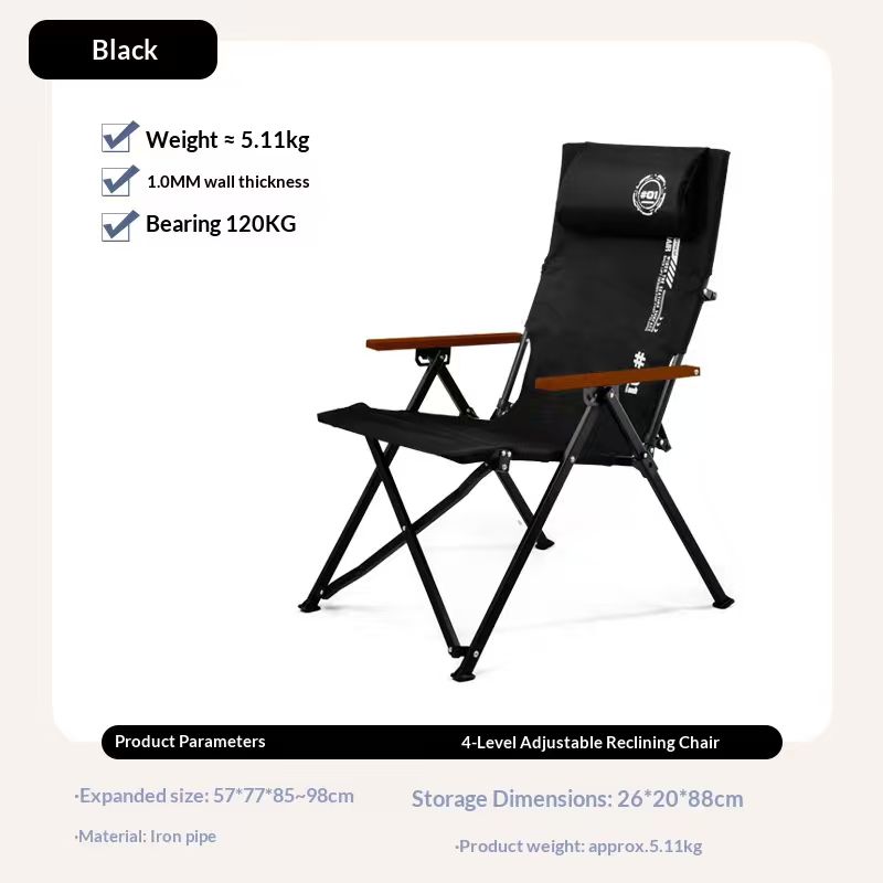Składane krzesło plażowe/kempi – Outdoor Camping Recliner recenzja i cena