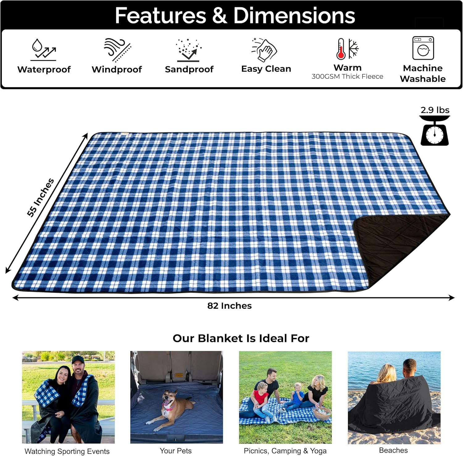 Duża wodoodporna koc na zewnąt – Outdoor Camping Quilt recenzja i cena