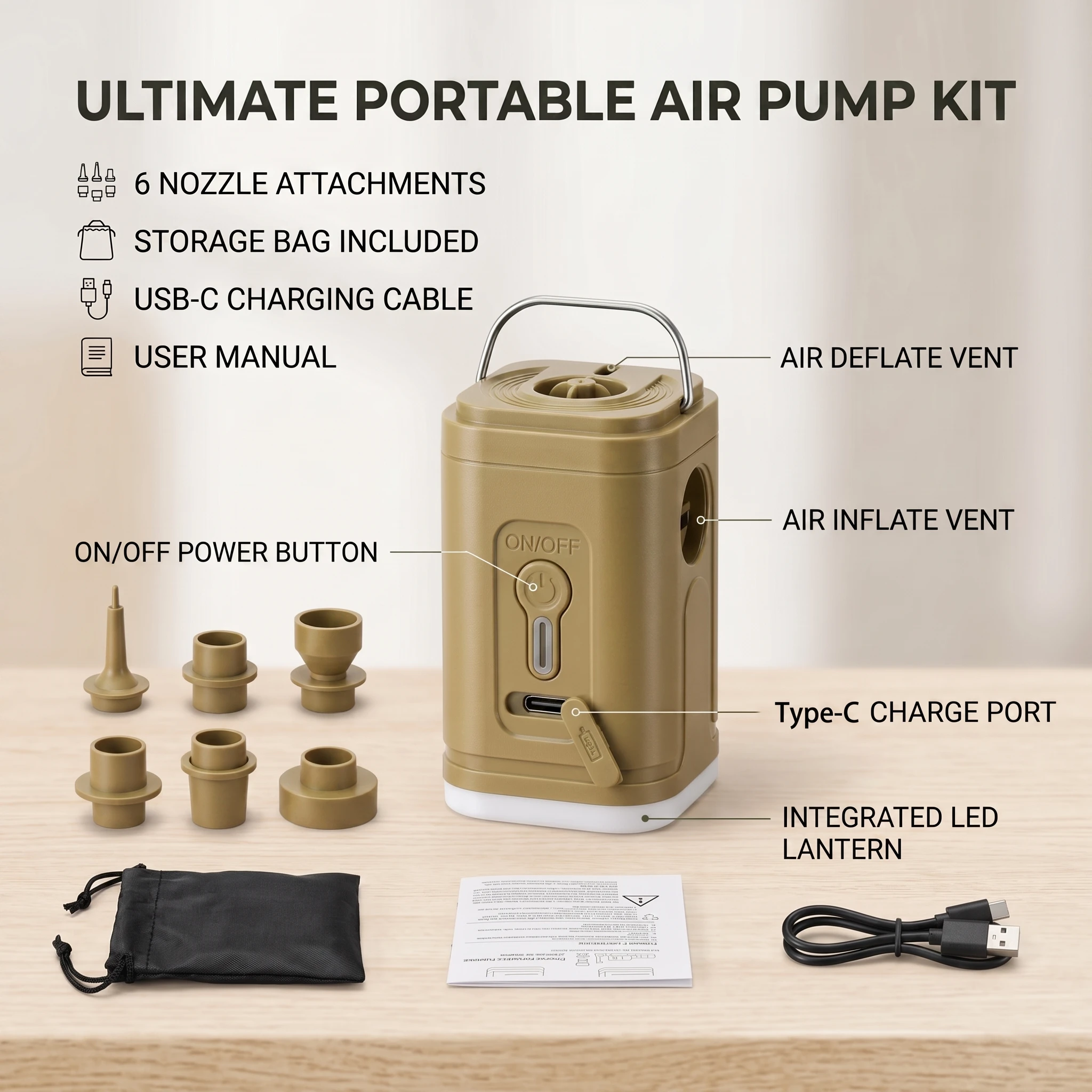 Bezprzewodowa mini pompka powi – Outdoor Inflatable Camping Tent With Air Pump recenzja i cena