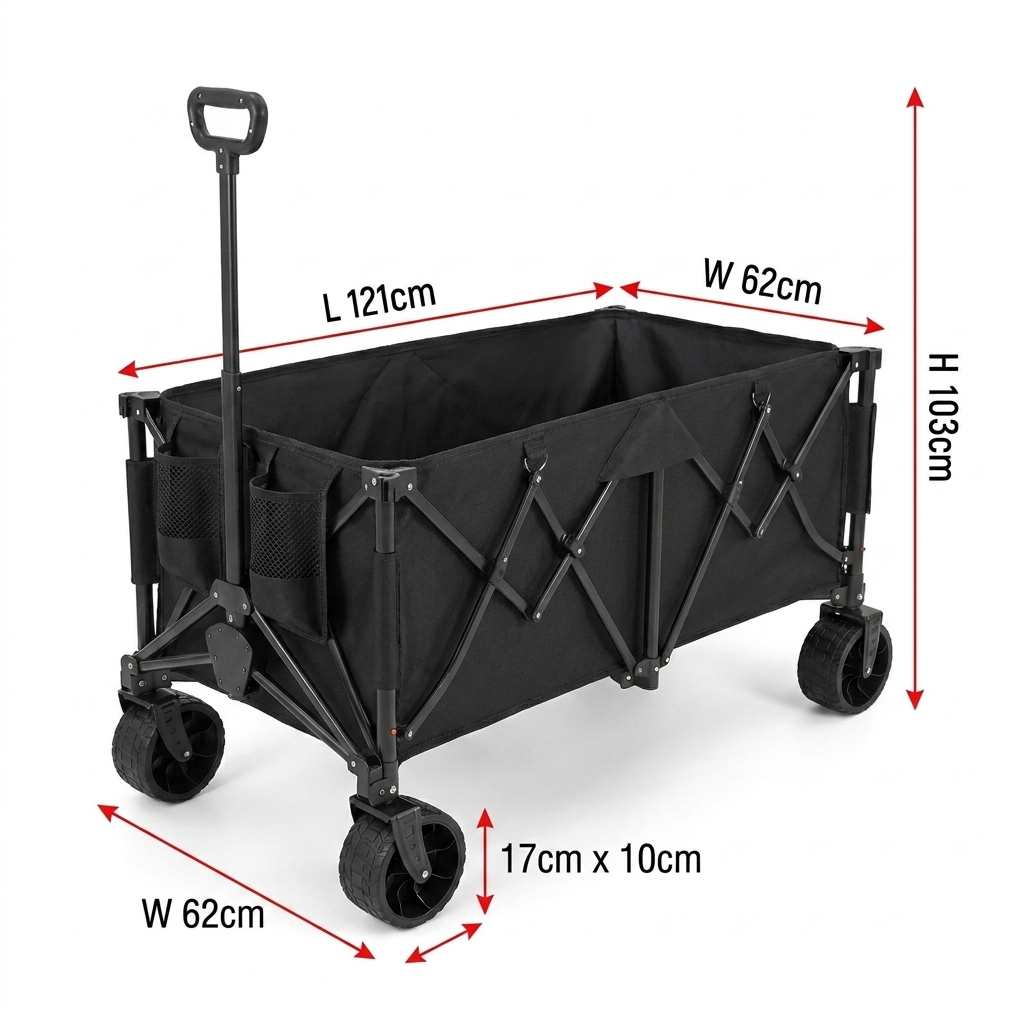 Wózek składany, wytrzymały, z  – Outdoor Camping Wagon recenzja i cena